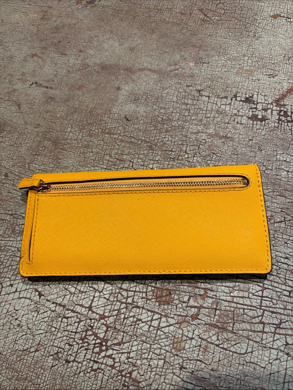 Michael Kors Jet Set Travel Saffiano Leather Wallet Marigold Yellow - Picture 3 of 5